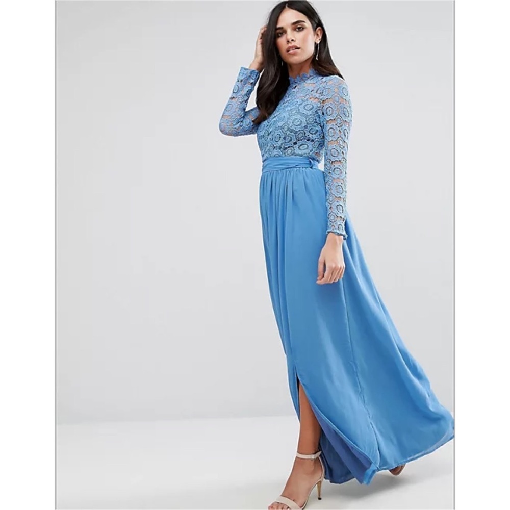 Crochet Maxi Dress with Slit